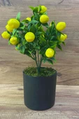 Yapay Limon Ağacı Dekoratif Limon Plastik Saksıda Limon Ağacı - 1