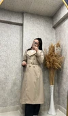 25Y16896 TRENCHKOT BEL KEMERLİ ORKA ZİNCİR DETAYLI - 6