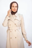 25Y14784 TRENCHKOT BEL KEMERLİ ÜÇ DÜĞMELİ - 1