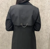 25Y16896 TRENCHKOT BEL KEMERLİ ORKA ZİNCİR DETAYLI - 5