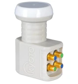 Kyoto 4 Çıkışlı Dörtlü Uydu Anten Uyumlu Lnb Elembi 4K Ultra Hd - Yağmur Korumalı - 2