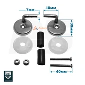 DESIPHON Klozet Kapak Montaj Vidası Üstten Sıkmalı Metal - Krom Paslanmaz - 2
