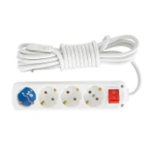 Almera 4'lü Anahtarlı Topraklı Priz 3 Mt. - 1