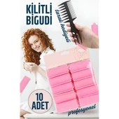 ModaCar Süngerli Kilitli Bigudi Tarak Seti 10 Adet - 1