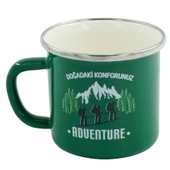 Orcamp Retro Emaye Kupa Bardak Yeşil Adventure 330 cc - 1