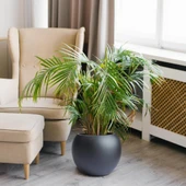 Nettenevime Küre Yuvarlak Top Vazo Dekoratif Saksı ANTRASİT 38*30cm - 4