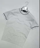 Gewer Bisiklet Yaka Kısa Kol Erkek Örme Triko Tişört 7307 thumbnail 1