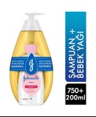 Johnson's Baby Gold Şampuan 750 ml + Bebek Yağı 200 ml - 1