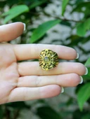 Doğal Taş Labradorit Minimal Doğal Taşlı Kadın Antik Ayarlanabilir Yüzük euy57lbt thumbnail 3