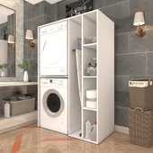 Kenzlife membran çamaşır kurutma makinesi dolabı yaromira trkbyz mod2 180*120*64 mebran kapak suntalam gövde thumbnail 2