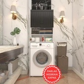 Kenzlife membran çamaşır makinesi dolabı hayzum syhbyz çitçit 180*66*55 mebran kapak suntalam gövde - 1