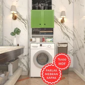 Kenzlife membran çamaşır makinesi dolabı hayzum yşlbyz inceince 180*66*55 mebran kapak MDF gövde - 1