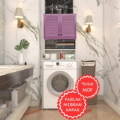 Kenzlife membran çamaşır makinesi dolabı hayzum llabyz panjur 180*66*55 mebran kapak MDF gövde - 1