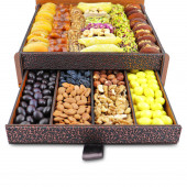 Lüx Deri Kaplama İsme Özel Katlı Çekmeceli Hediyelik Çikolata Lokum Kuru Meyve Kayısı 2.8 gr - 1