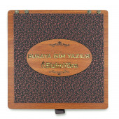 Lüx Deri Kaplama İsme Özel Katlı Çekmeceli Hediyelik Çikolata Lokum Kuru Meyve Kayısı 2.8 gr - 3