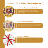 ''Fındık Kıran'' Hediyelik Kayısı Kuru Meyve Lokum Çikolata Tepsisi Sepeti Kutusu 2,3 kg - 4
