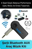 Şarjlı Blutooth Aux Araç Kiti Müzik Ses Alıcı Adaptörü 3.5mm Jak Tv Telefon Kablosuz Bağlantı - 1