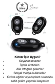 Bluetooth Kablosuz Uzaktan Kumanda İOS Android Uyumlu Selfie Fotoğraf Video Çekme Remote Shutter - 5