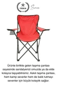 120 Kg Kapasiteli Su Geçirmez Kolay Silinebilir Katlanabilen Çantalı Askılı Kamp Piknik Sandalyesi - 4
