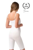 Premium Konfor Sıkılaştırıcı Beyaz Kadın Paçalı Boy Rahat Dayanıklı Dikişsiz Korse İz Göstermez - 2