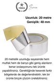 20 Mt Parlak Metalik Gri Tezgah Lavabo Kenar Bandı Sızdırmaz Isıya Dayanıklı Bant Su İzolasyon 2 Ad. - 3