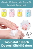 Mini Pratik Taşınabilir Dış Mekan Tuvalet Kullanımı Çeşitli Kokulu Çiçek Desenli Sihirli Cep Sabunu - 1