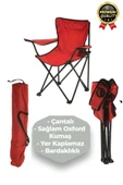 Taşıma Askılı 120 Kg Dayanıklı Konforlu Çantalı Katlanır Su Geçirmez Piknik Plaj Kamp Sandalyesi - 2