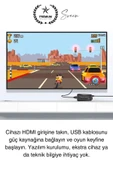 20000 Oyunlu 4K Tak Çalıştır 2.4g Uyumlu HDMI Kablosuz Çift Kol Konsol Game Stick Retro Atari - 5