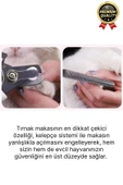 Premium Çelik Uçlu Güvenlik Kelepçeli Kilitli Kedi Köpek Evcil Hayvan Tırnak Makası Ve Törpü Seti - 3