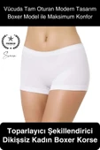 Premium Toparlayıcı Sıkılaştırıcı Kadın Boxer Korse Rahat Dikişsiz Saran Günlük İç Çamaşır - 1