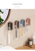 Duvara Monte Banyo Diş Fırçası Tutucu + Şeffaf Siyah Bardaklı thumbnail 10