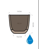 Omnipazar KRS-383 Dekoratif Plastik Mercan Kare Saksı 1.8 lt 6 Renk Set - 5