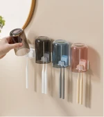 Duvara Monte Banyo Diş Fırçası Tutucu + Şeffaf Siyah Bardaklı thumbnail 11