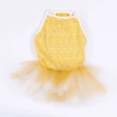 PawStar Sarı Polka-Dot Elbise - 5