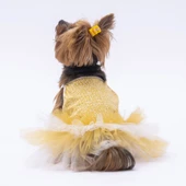 PawStar Sarı Polka-Dot Elbise - 1