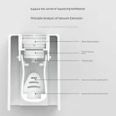 Duvara Monte Diş Fırçası Tutucu Seti - 4 Bardaklı - Otomatik Diş Macunu Sıkıcılı thumbnail 4