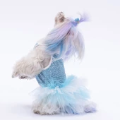 PawStar Mavi Polka-Dot Elbise - 1