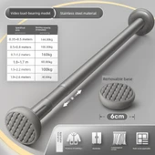 Paslanmaz Çelik Banyo Havluluk - 1.0~1.7 Metre - Gri - 1