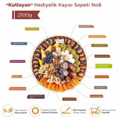 ''Kutlayan'' Hediyelik Kuru Meyve Kayısı Çikolata Tepsisi 2,1 kg No 8 - 2