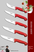 Lazbisa Silver Serisi Çantalı 5 Li Mutfak Bıçak Seti Gastronomi Mutfak Bıçak Seti ( Mft-254) thumbnail 2
