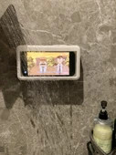Su Geçirmez Duvara Monte Telefon Tutucu - Pembe - 2