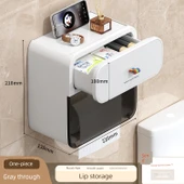 Su Geçirmez Tuvalet Kağıdı Tutucu - Yıldız Gri - Tek Katmanlı Çekmeceli thumbnail 1