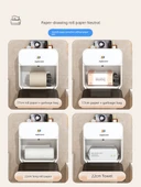 Su Geçirmez Tuvalet Kağıdı Tutucu - Yıldız Gri - Tek Katmanlı Çekmeceli thumbnail 4