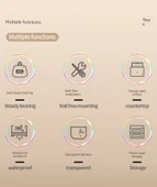 Su Geçirmez Tuvalet Kağıdı Tutucu - Yıldız Gri - Tek Katmanlı Çekmeceli thumbnail 8