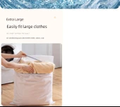 Çamaşır Yıkama Torbası Aile Seti - 6 Parça (Dış Giyim, 2 Kazak, Gömlek, Mont, İç Giyim) thumbnail 12