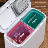 Çay Kovası 12L Beyaz Tek Tuş Yaylı Kapaklı Kuru Islak Ayrıştırmalı Boru Bilye Dirsek thumbnail 4