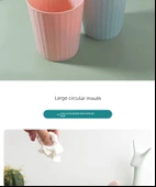 İskandinav Mini Masaüstü Çöp Kovası - İskandinav Mor thumbnail 12