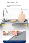 Mutfak Bataryası Lavabo Su Tahliye Pedi - Dar Yan Tahliye Ped 60x12x2cm - Gri - 10