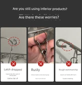 304 Paslanmaz Çelik Mandallı Çamaşır Kurutma Askısı - 10 Mandallı Yay Model (2'li Paket) thumbnail 7