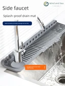 Mutfak Bataryası Lavabo Su Tahliye Pedi - Dar Yan Tahliye Ped 60x12x2cm - Gri - 2
